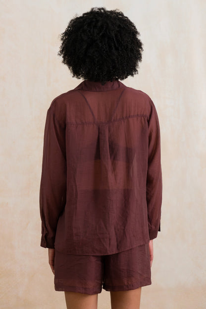 Sheer Long Sleeve Shirt