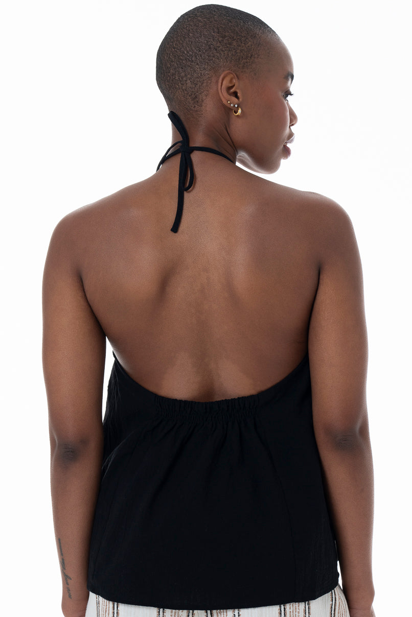 最終価格【yo BIOTOP】rayon bare halter neck Halter Trapeze Top from REFINERY – Refinery