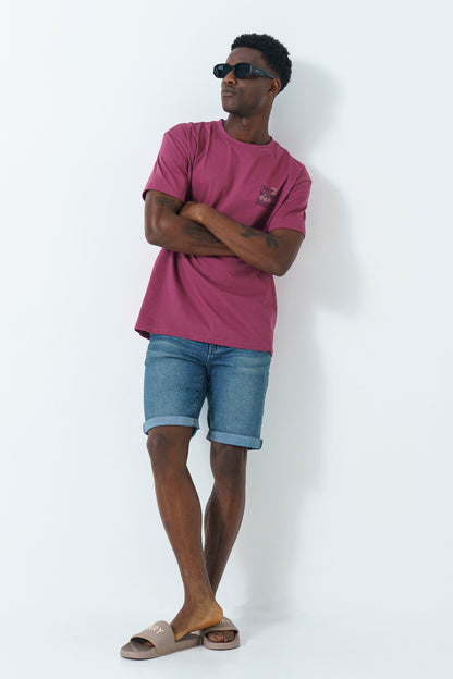 Mid Wash Denim Shorts