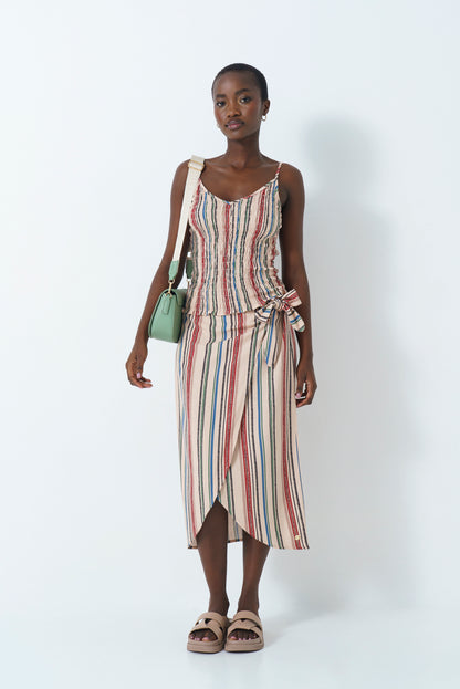 Mock Wrap Skirt