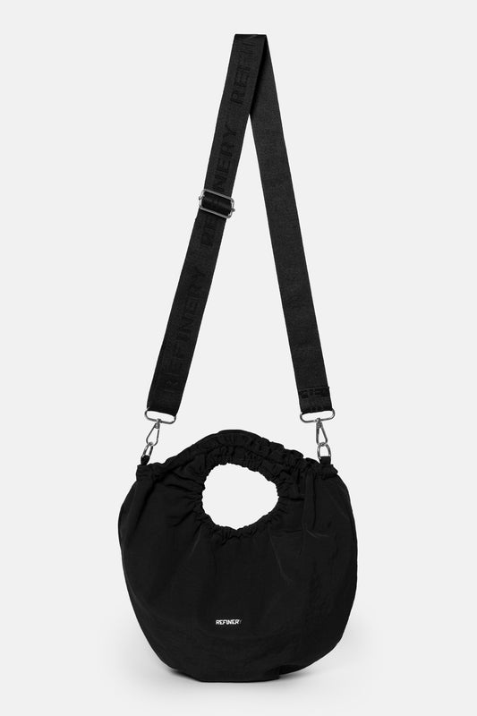 Rouged Nylon Crossbody Bag