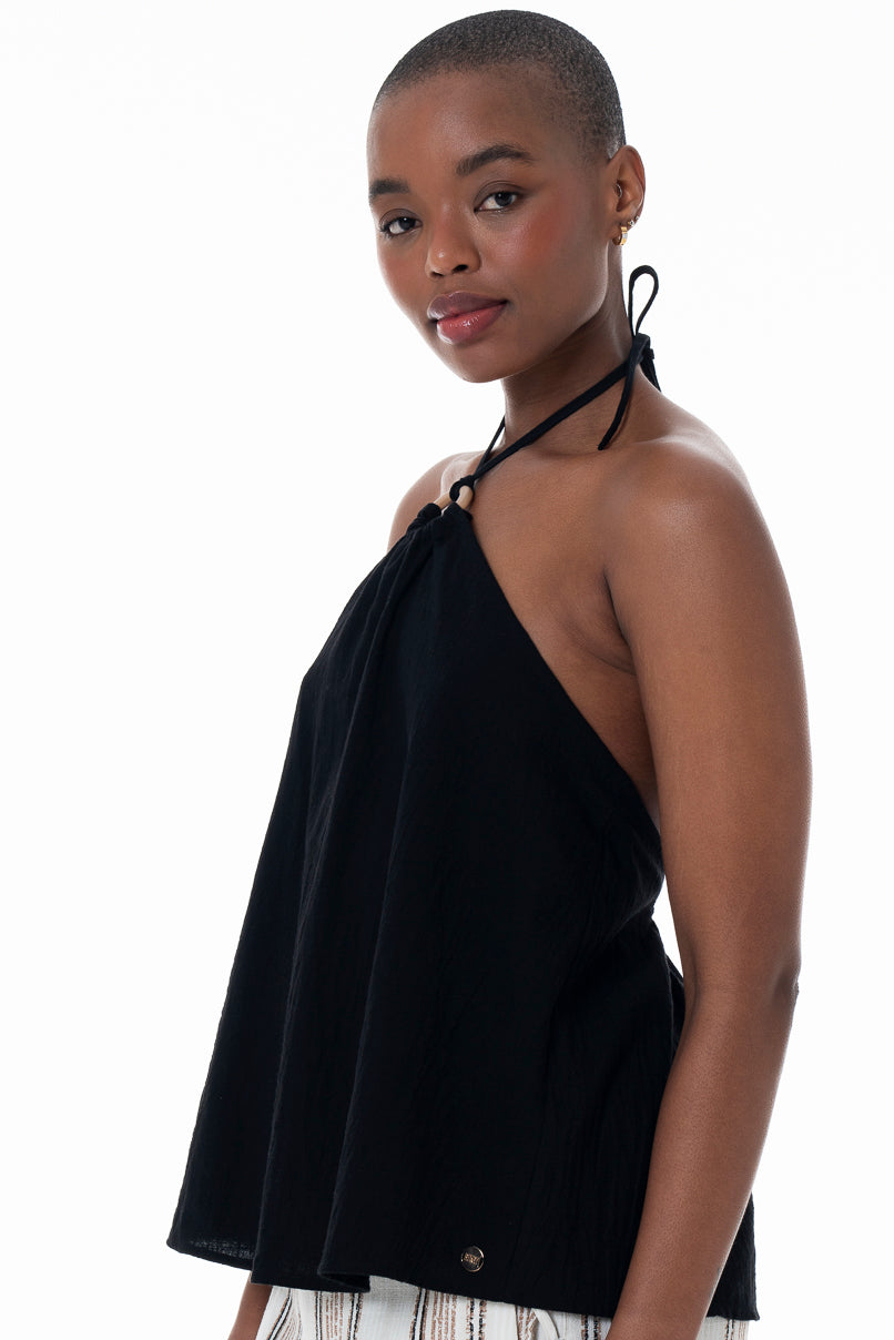 最終価格【yo BIOTOP】rayon bare halter neck Halter Trapeze Top from REFINERY – Refinery