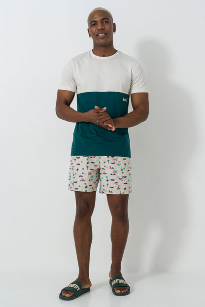 Branded Two Tone T-Shirt