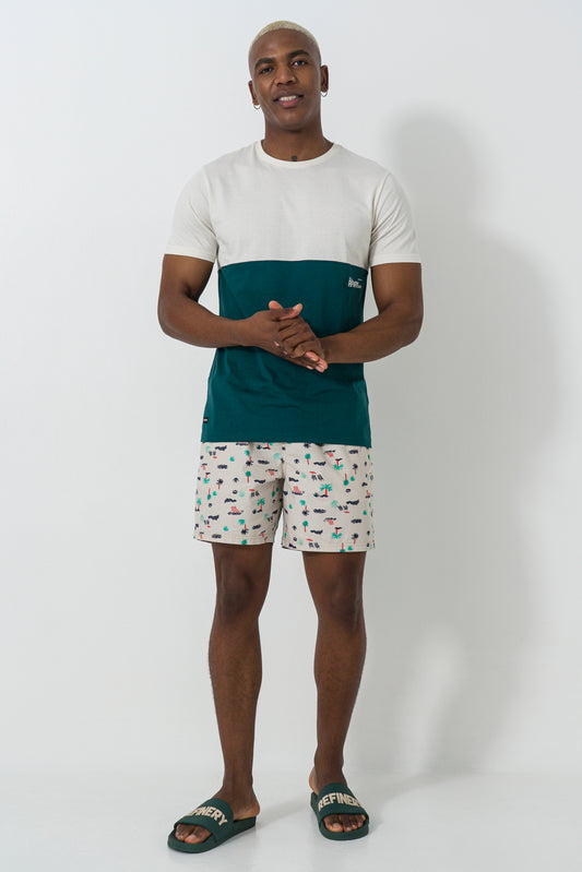 Branded Two Tone T-Shirt