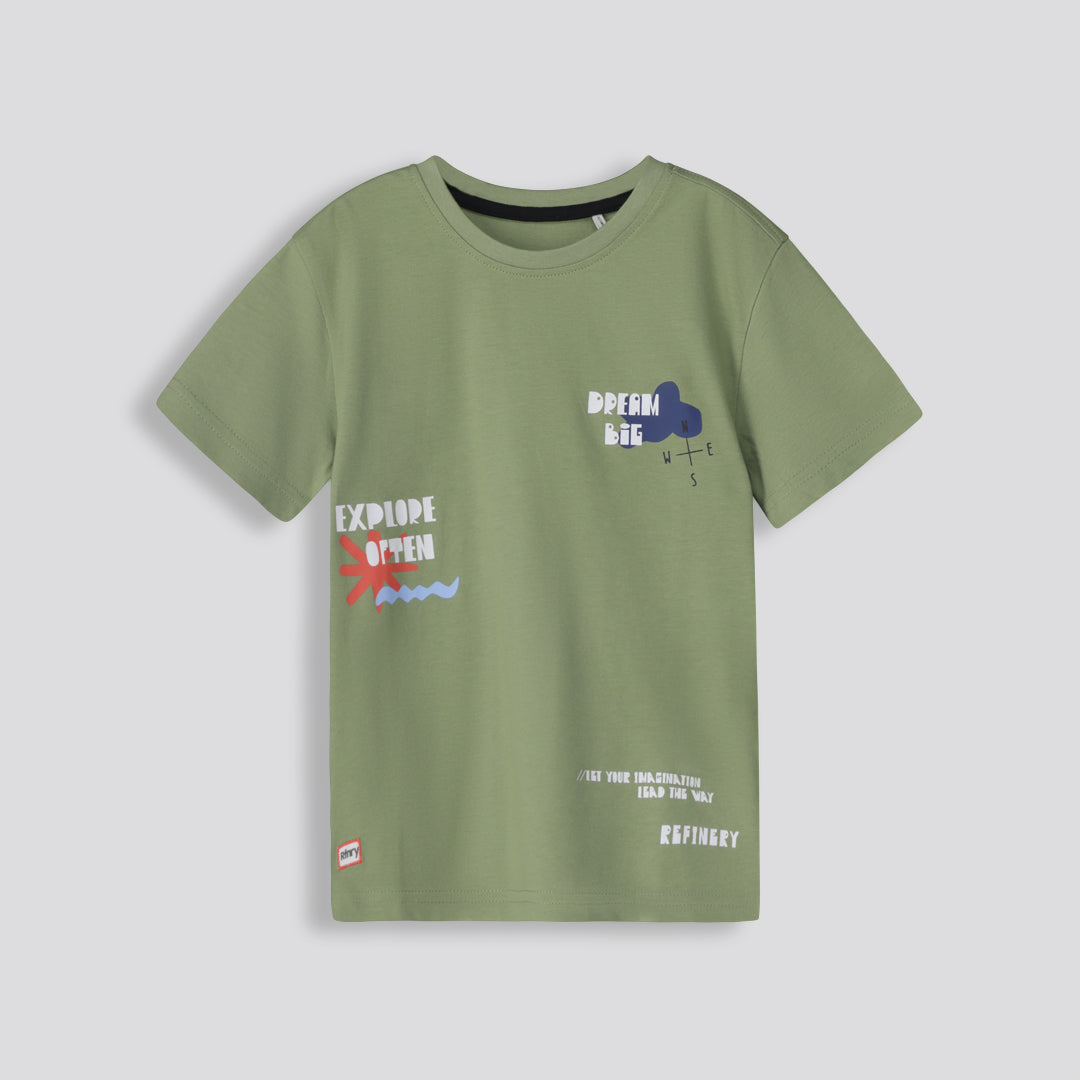 Boys Graphic Tee Chartreuse