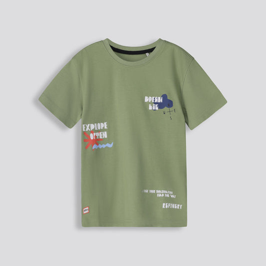 Boys Graphic Tee Chartreuse