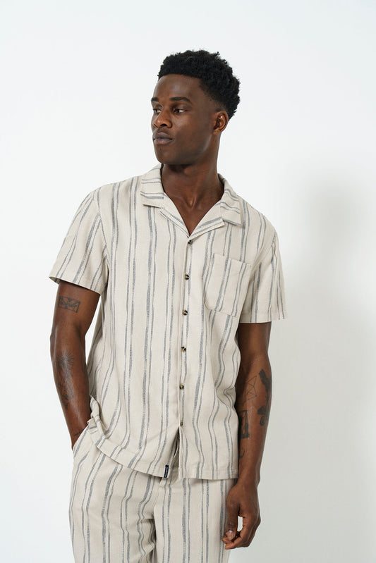 Pinstripe Shirt - Cement