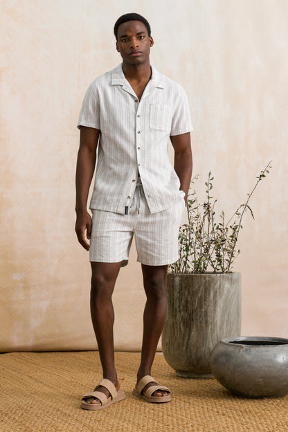 Textured Pull On Shorts