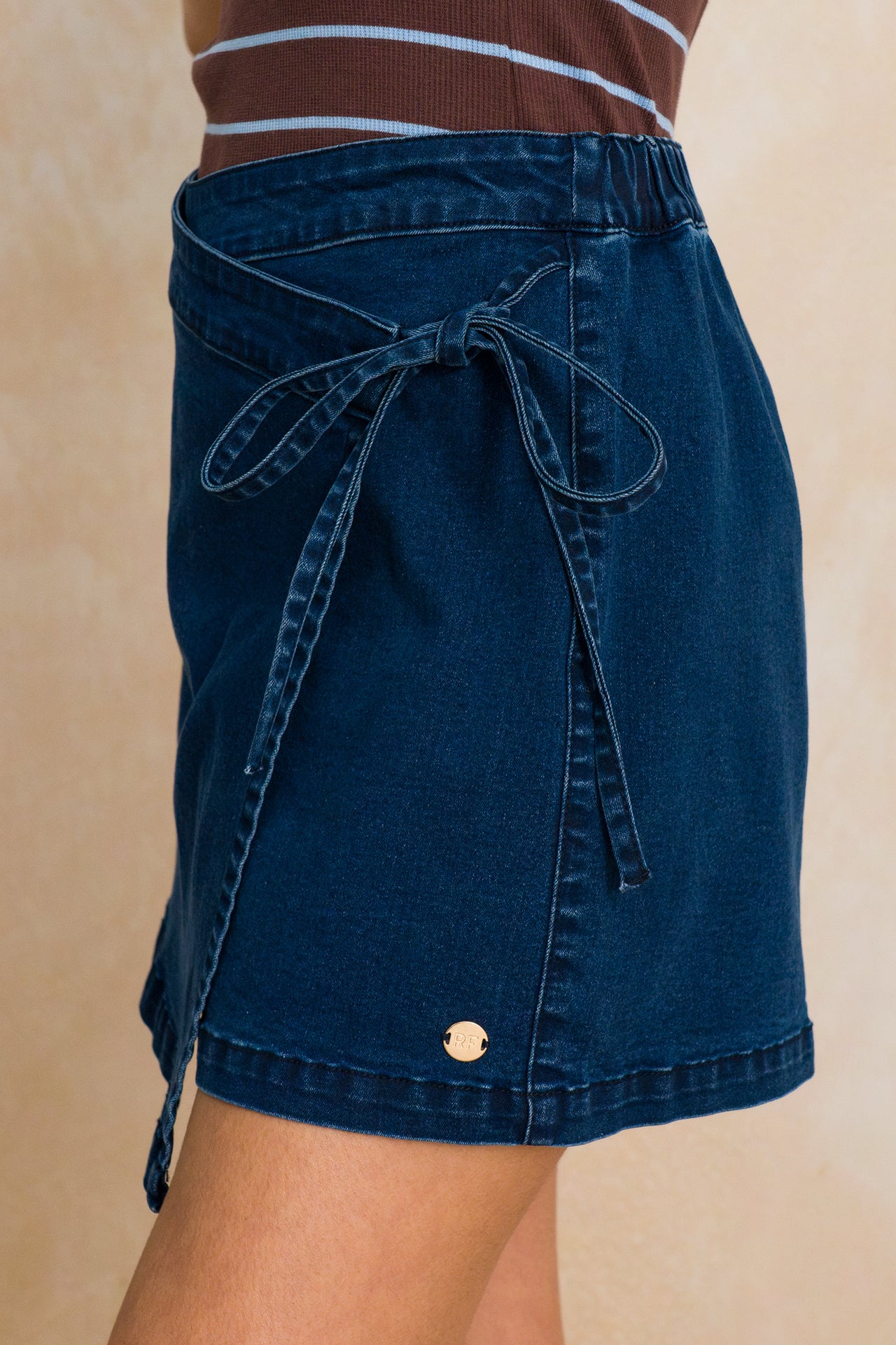 Denim Wrap Skort