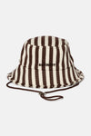 Stripe Frayed Bucket Hat