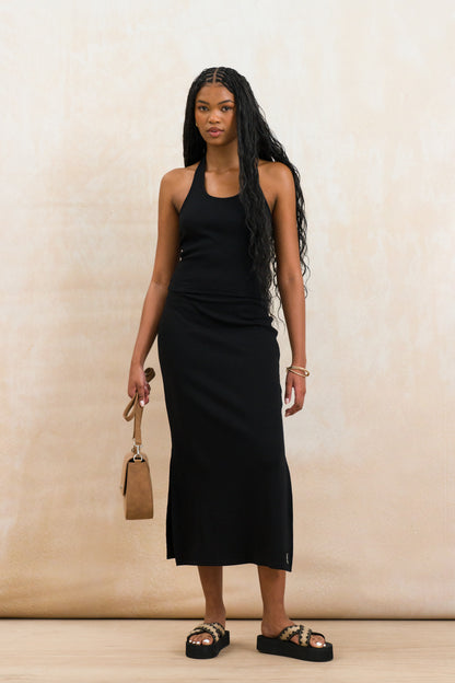 Ribbed Column Skirt