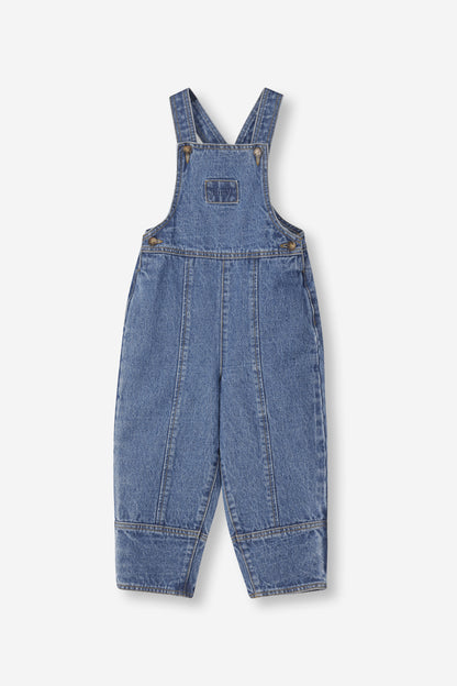 Denim barrel leg dungaree