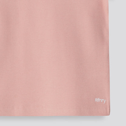 Girls Ribbed Tee Rose