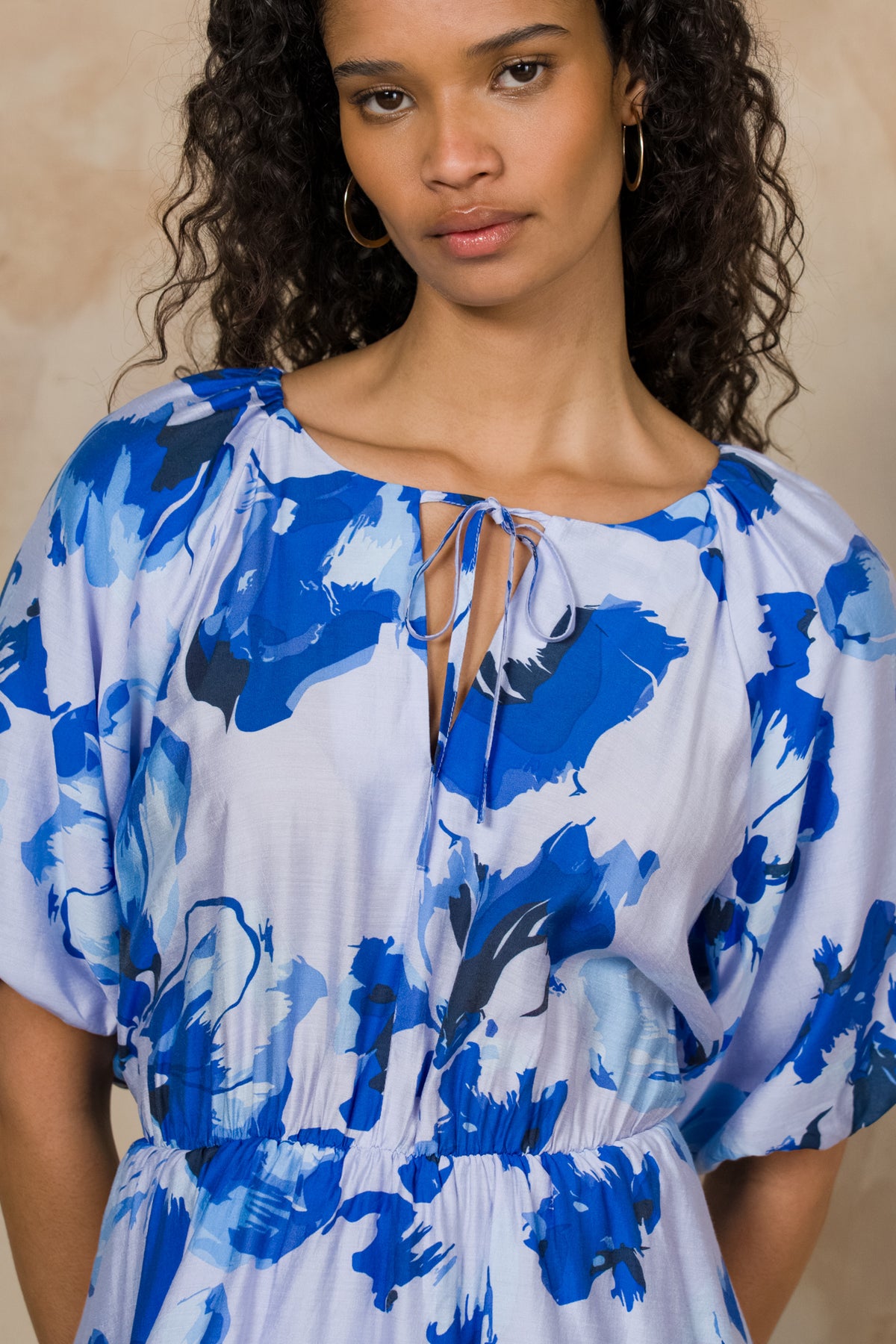 Front Tie Fit And Flare Dress