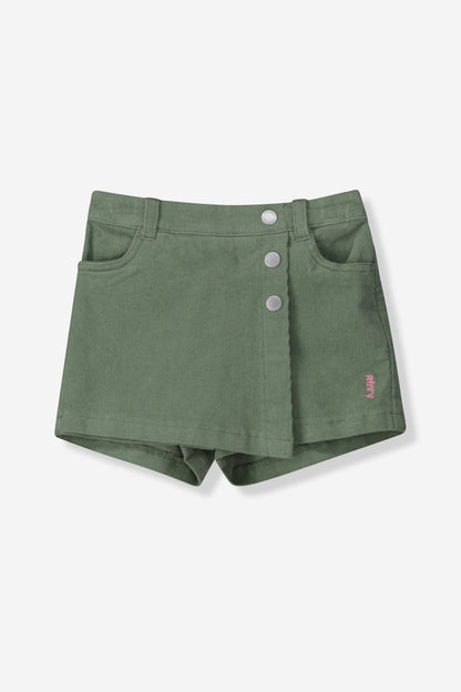 Green Corduroy Skort