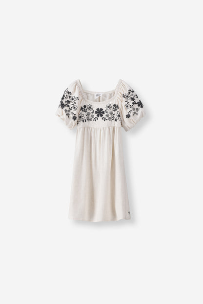 Girls Puff Sleeve Dress