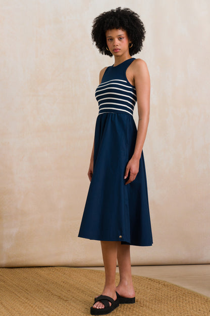 Knit Stripe Combo Dress