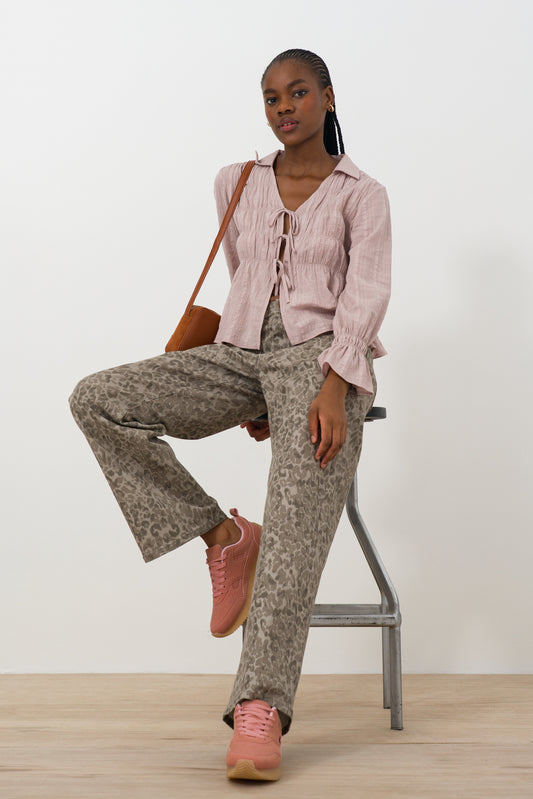 Textured Sheer Blouse