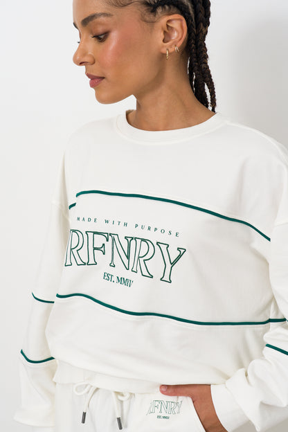 Short Crew Neck Sweat Top
