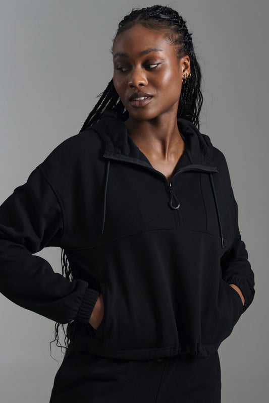 Quater Zip Fleece Hoodie