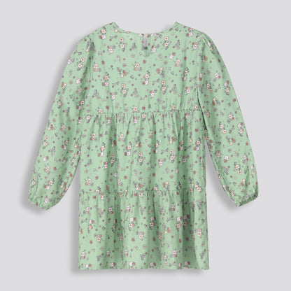 Girls Floral Tiered Dress