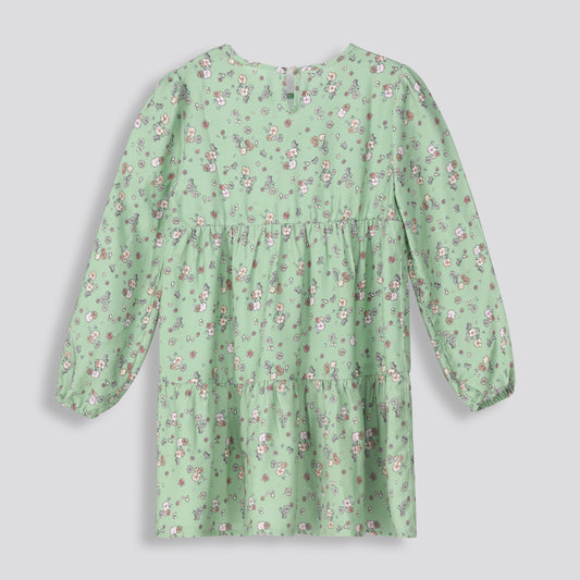 Girls Floral Tiered Dress