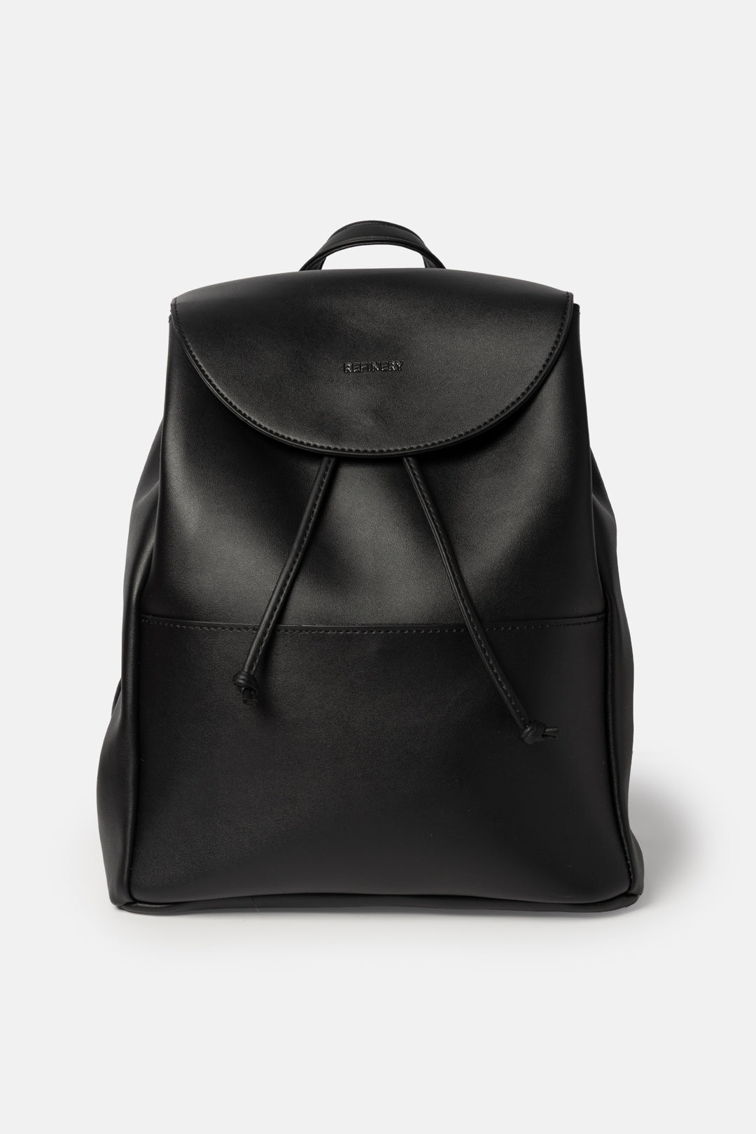 Faux Leather Flap Backpack