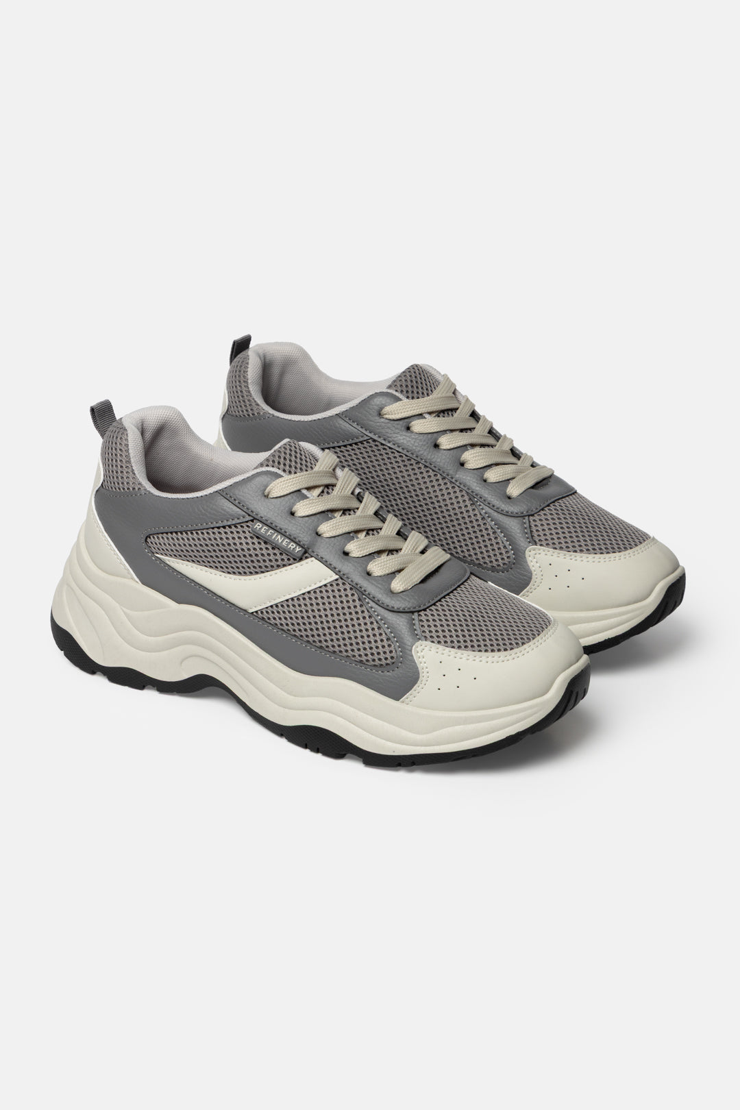Mesh Panel Platform Sneakers