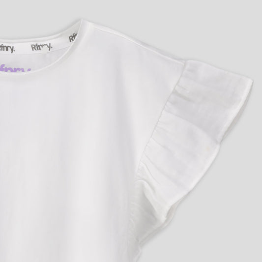 Girls Flutter Sleeve Tee