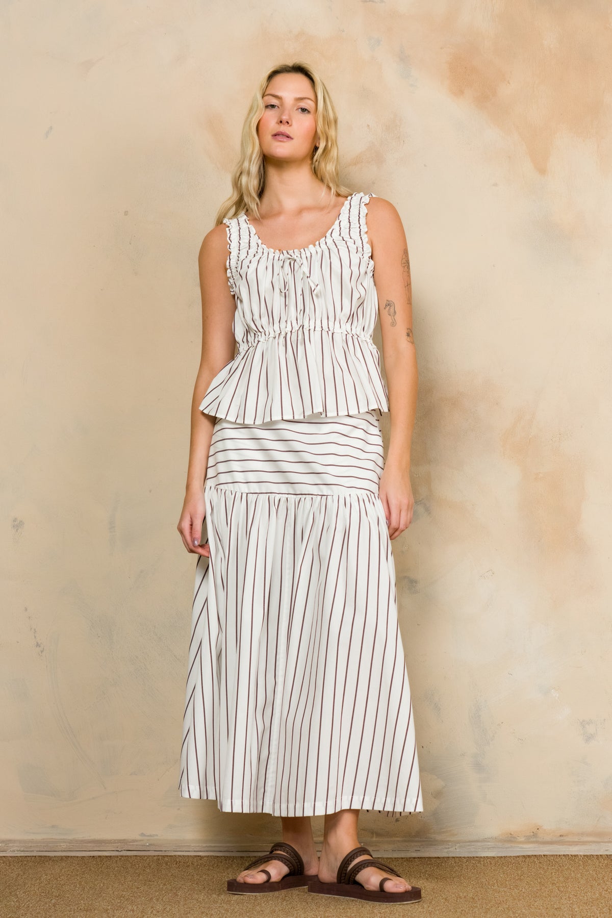 Ruched Peplum Top