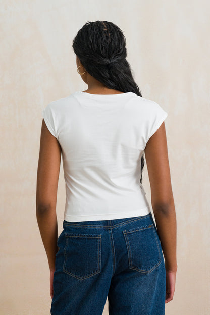 High Neck Fitted Tee