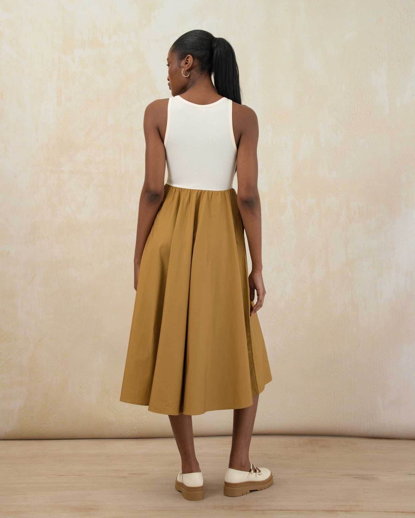 Fit and Flare Combo Dress