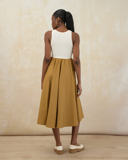 Fit and Flare Combo Dress