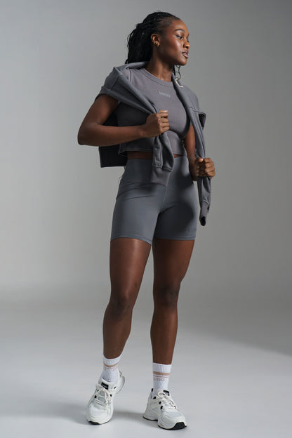 Hi Rise Cycle Shorts - Charcoal