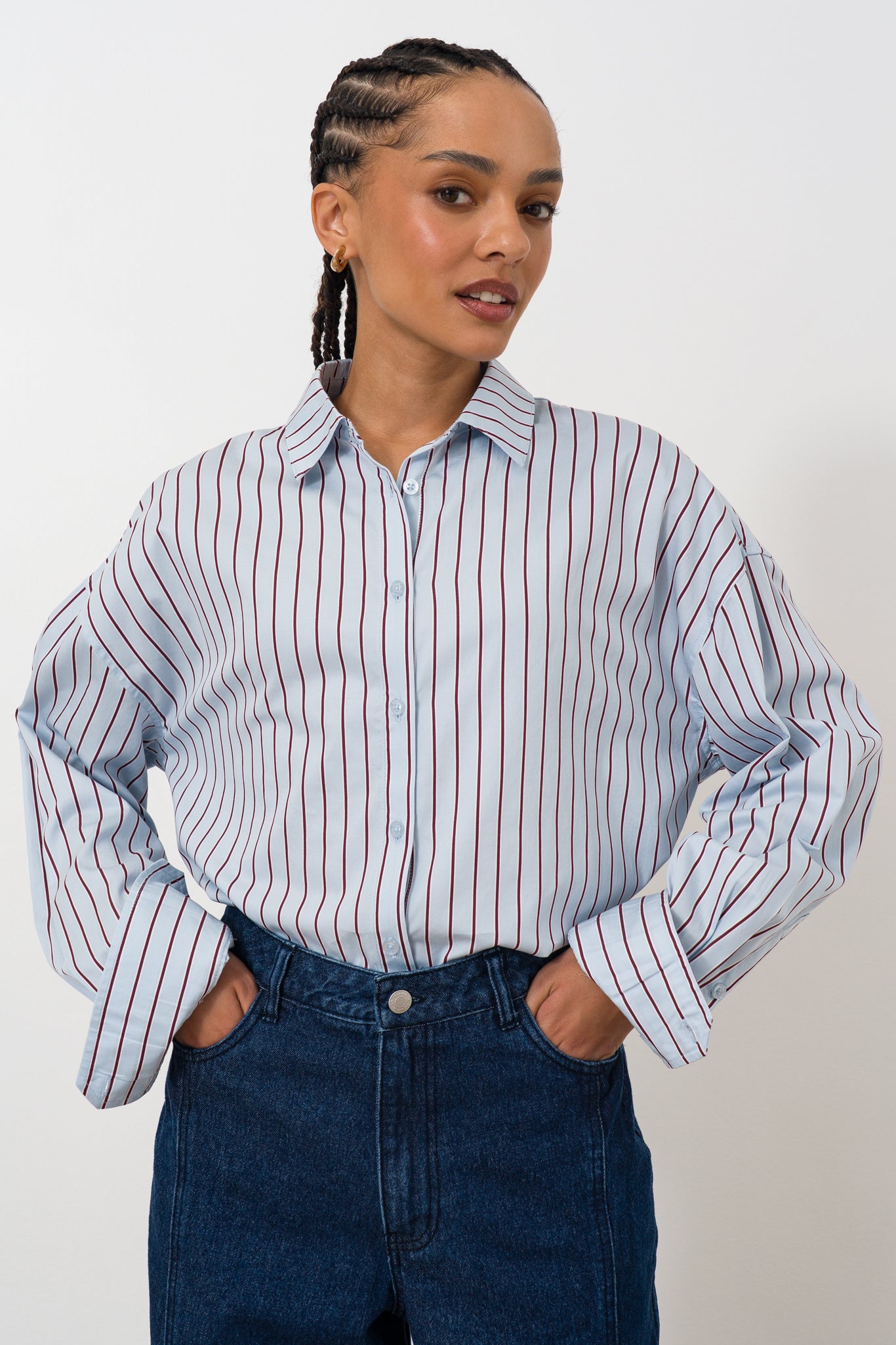 Striped Cotton Poplin Shirt