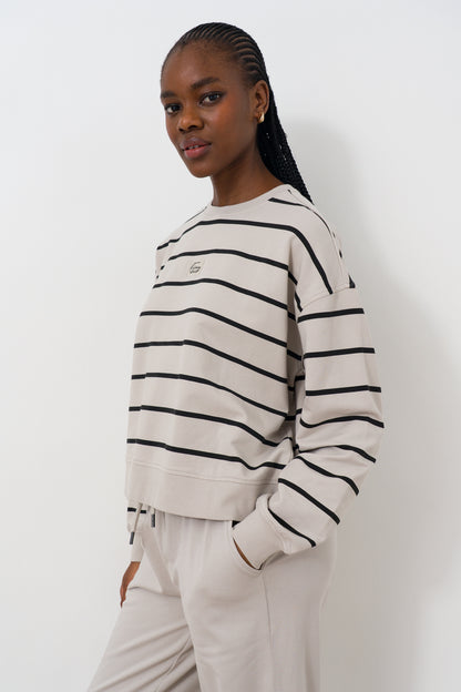 Cropped Crew Neck Sweat