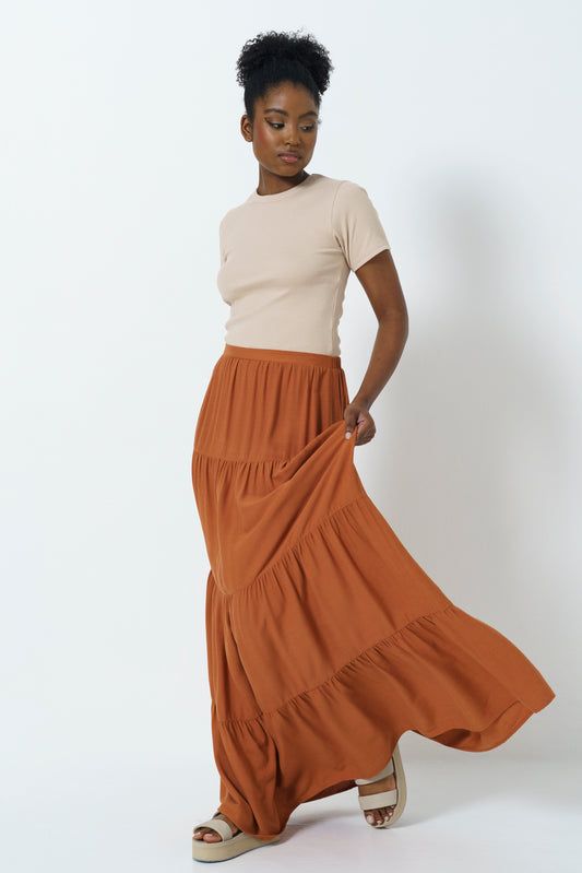 Tiered Maxi Skirt