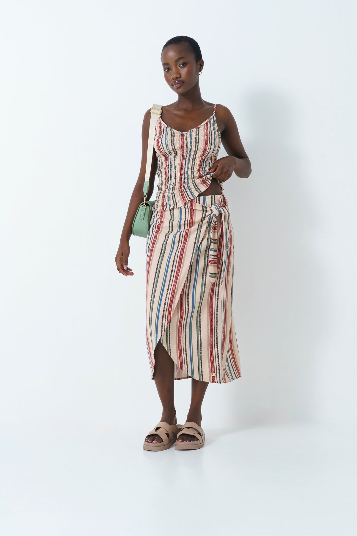 Mock Wrap Skirt