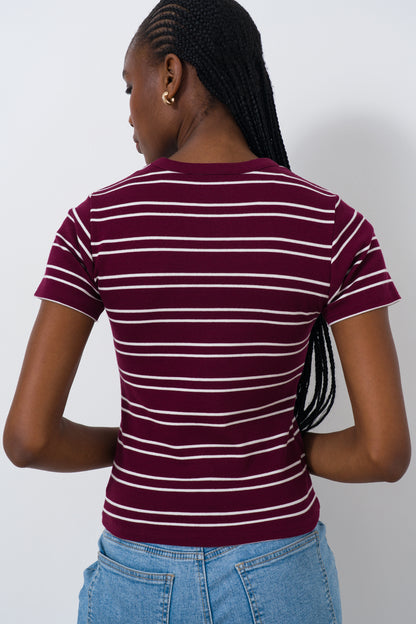 Fitted Ribbed T-Shirt