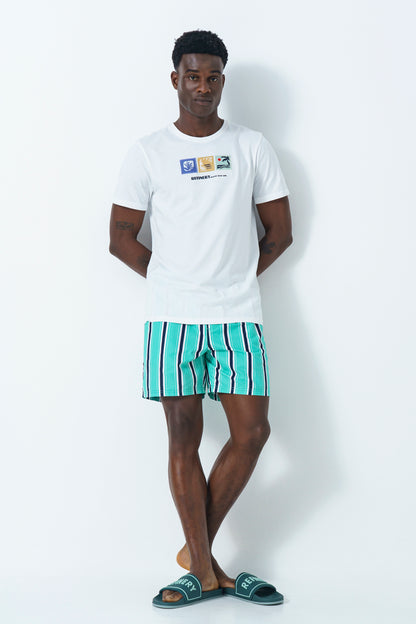 Stripe Pool Shorts