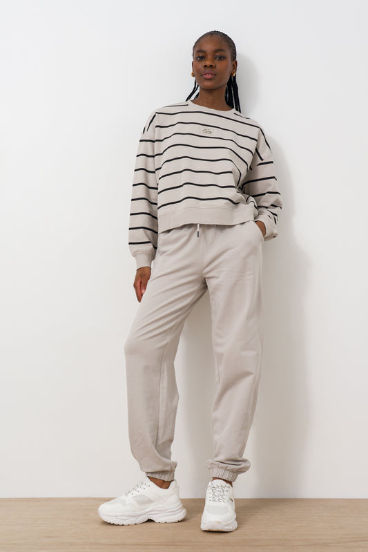 Cropped Crew Neck Sweat