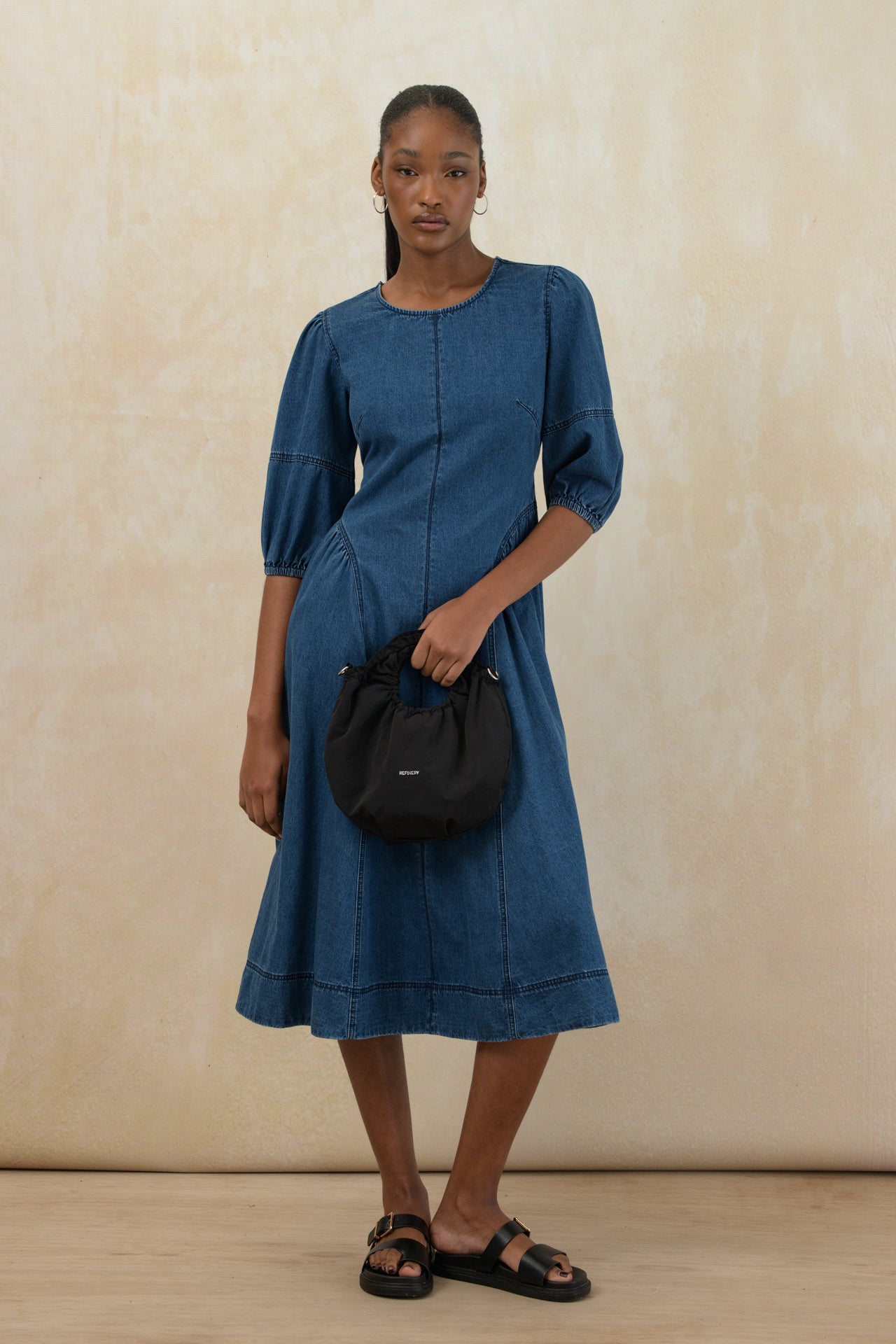Denim Puff Sleeve Dress