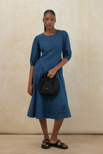 Denim Puff Sleeve Dress