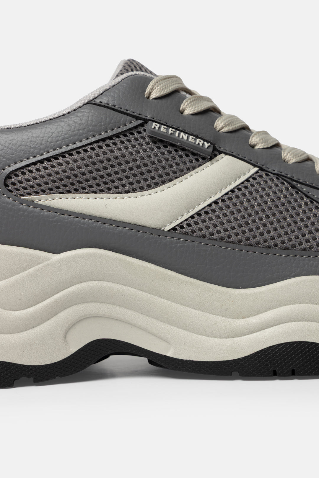 Mesh Panel Platform Sneakers