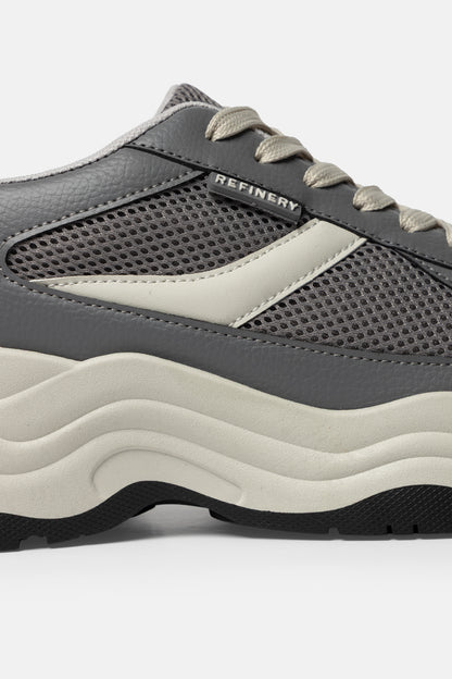 Mesh Panel Platform Sneakers