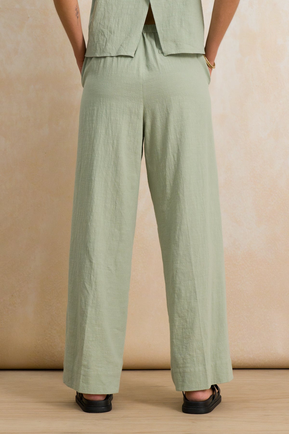 Hi Rise Structured Pants