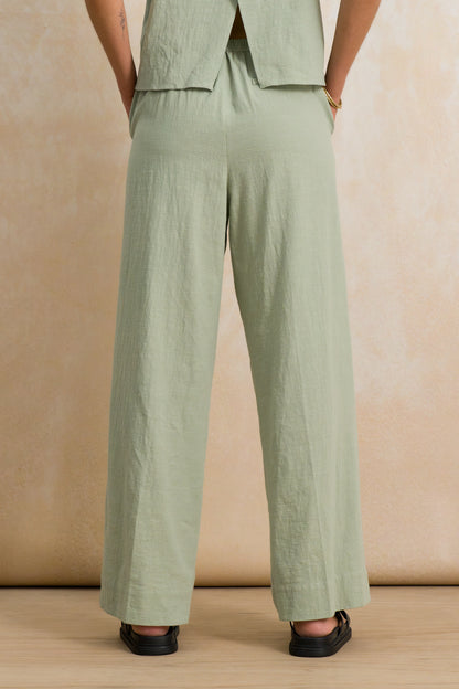 Hi Rise Structured Pants