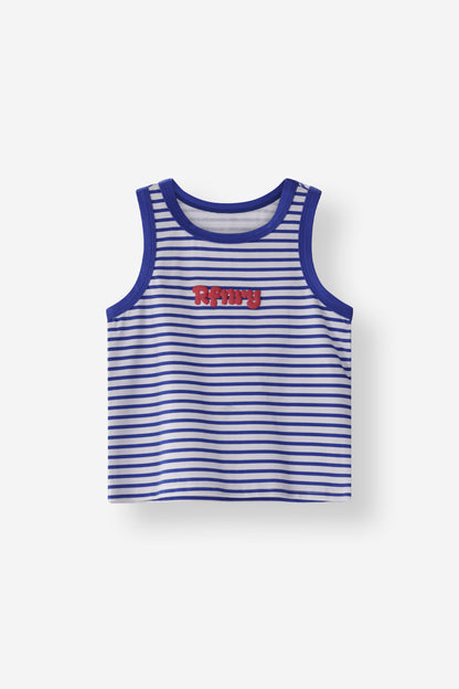 Fitted Stripe Logo Tank