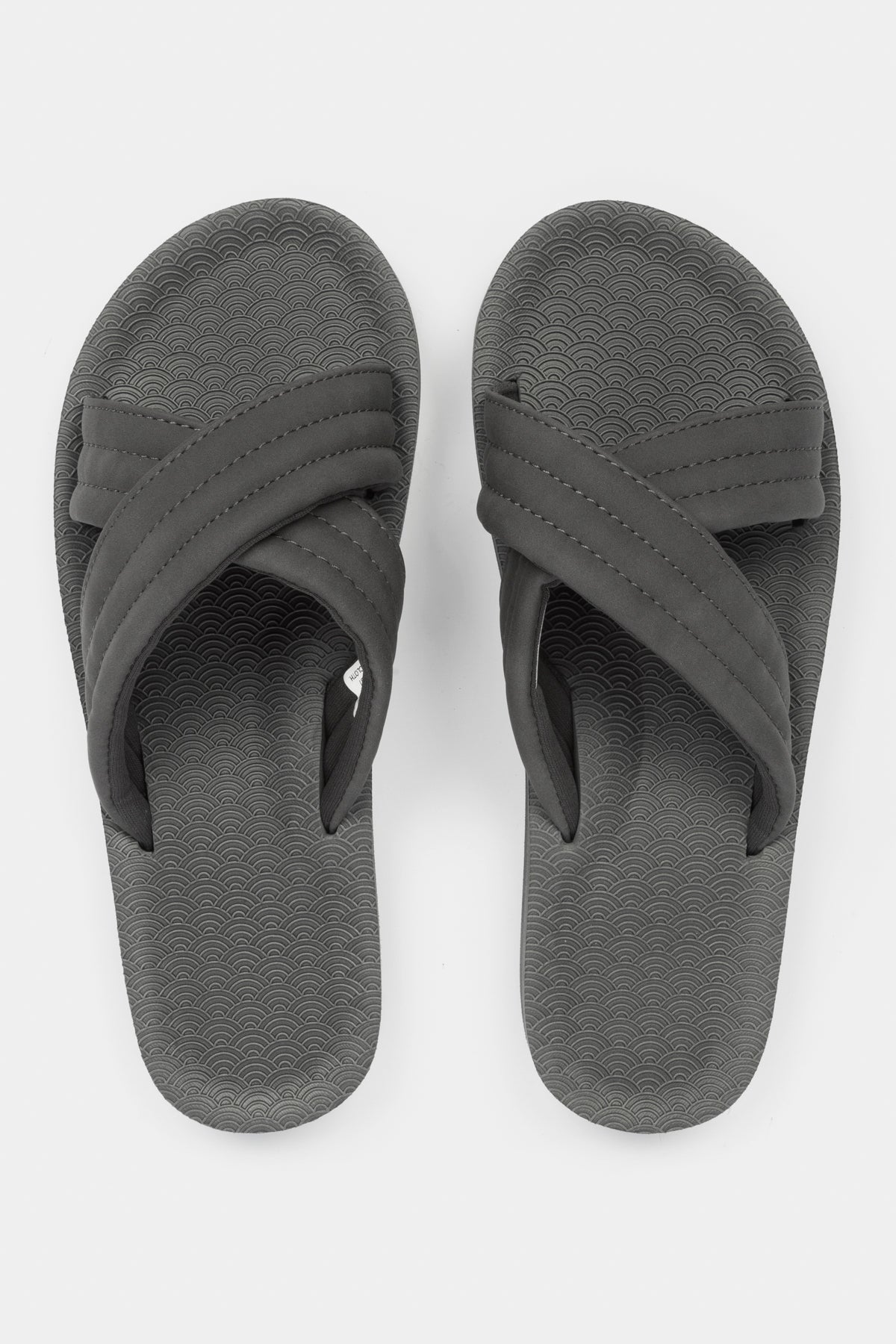 Puff Crossover Sandal - Charcoal