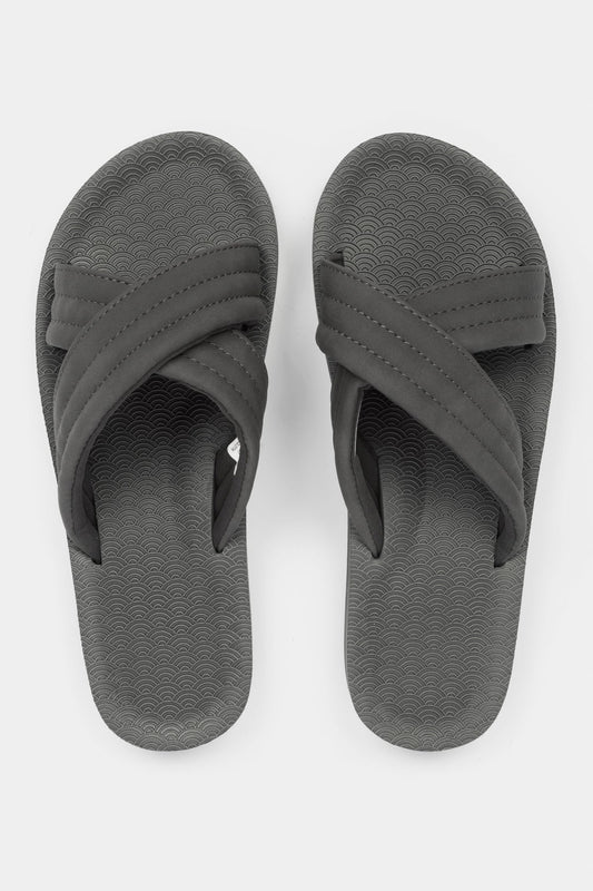 Crossover Puff Strap Sandal